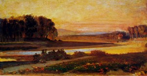 NINO (GIOVANNI) COSTA: Tramonto sull’Arno, collezione privata, Milano